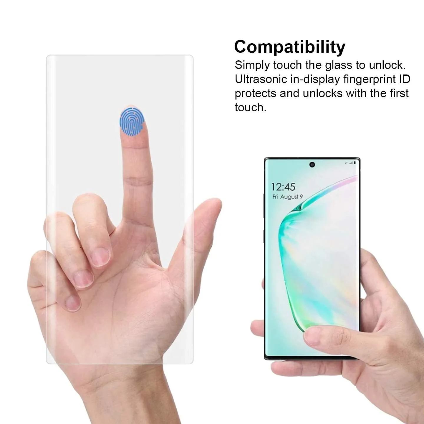 Galaxy Note 10 Plus Tempered Glass Screen Protector Guard | GLaS - 1 Pack