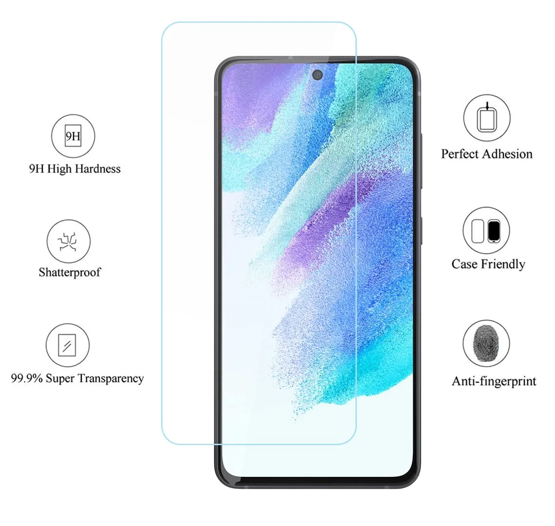Galaxy S21 FE Tempered Glass Screen Protector Guard | GLaS - 2 Pack
