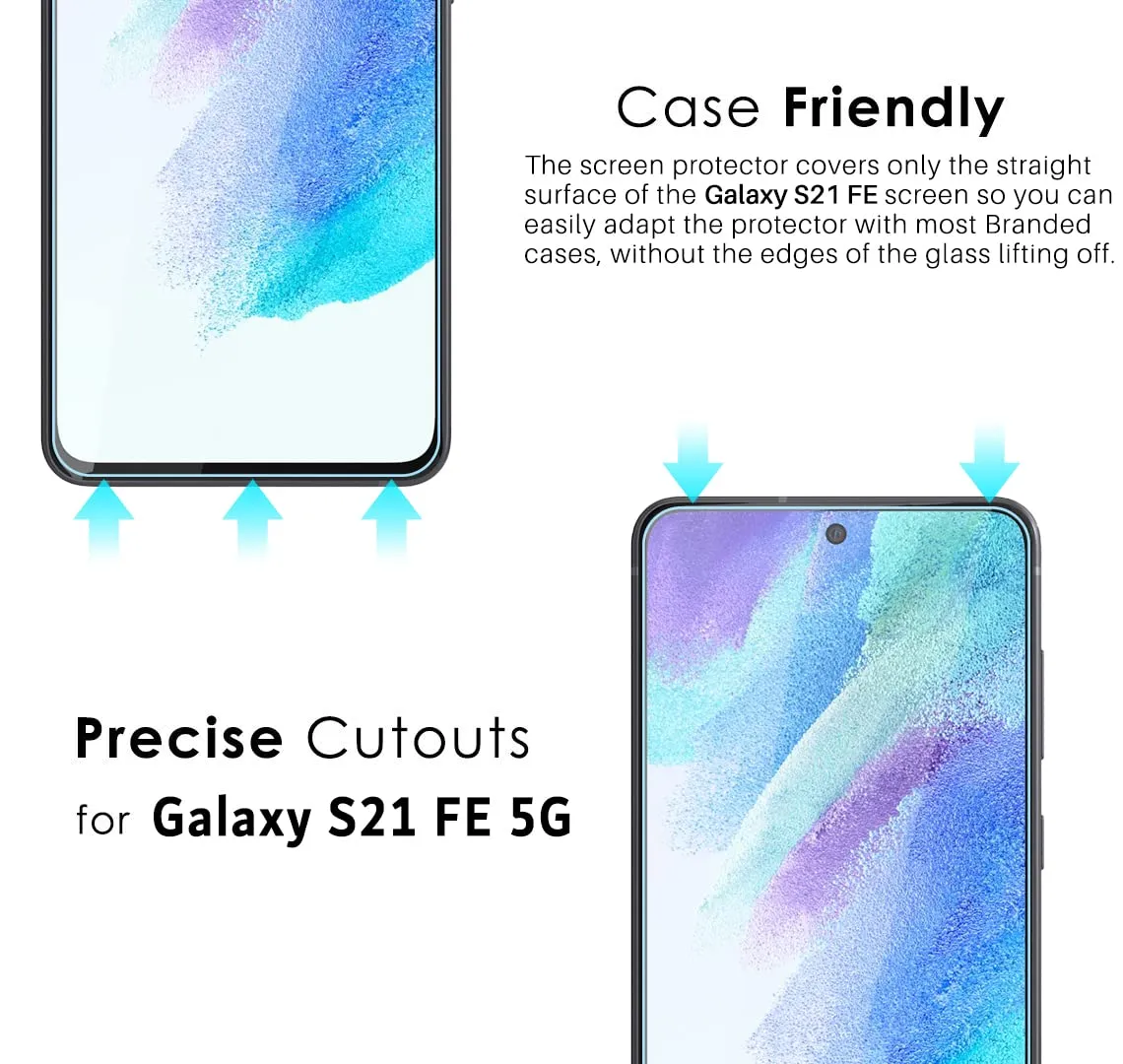 Galaxy S21 FE Tempered Glass Screen Protector Guard | GLaS - 2 Pack