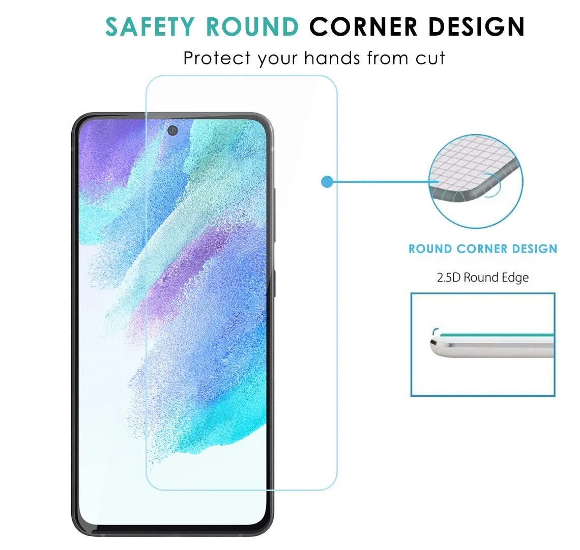 Galaxy S21 FE Tempered Glass Screen Protector Guard | GLaS - 2 Pack