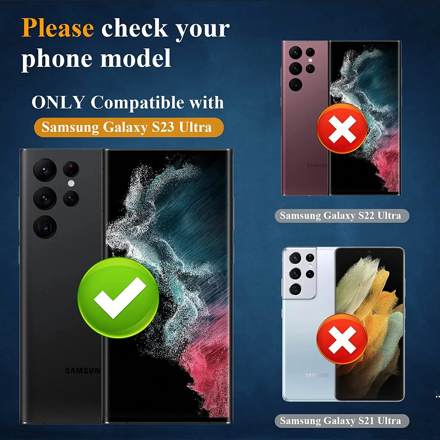 Galaxy S23 Ultra Tempered Glass Screen Protector Guard | GLaS HD Tray - 2 Pack