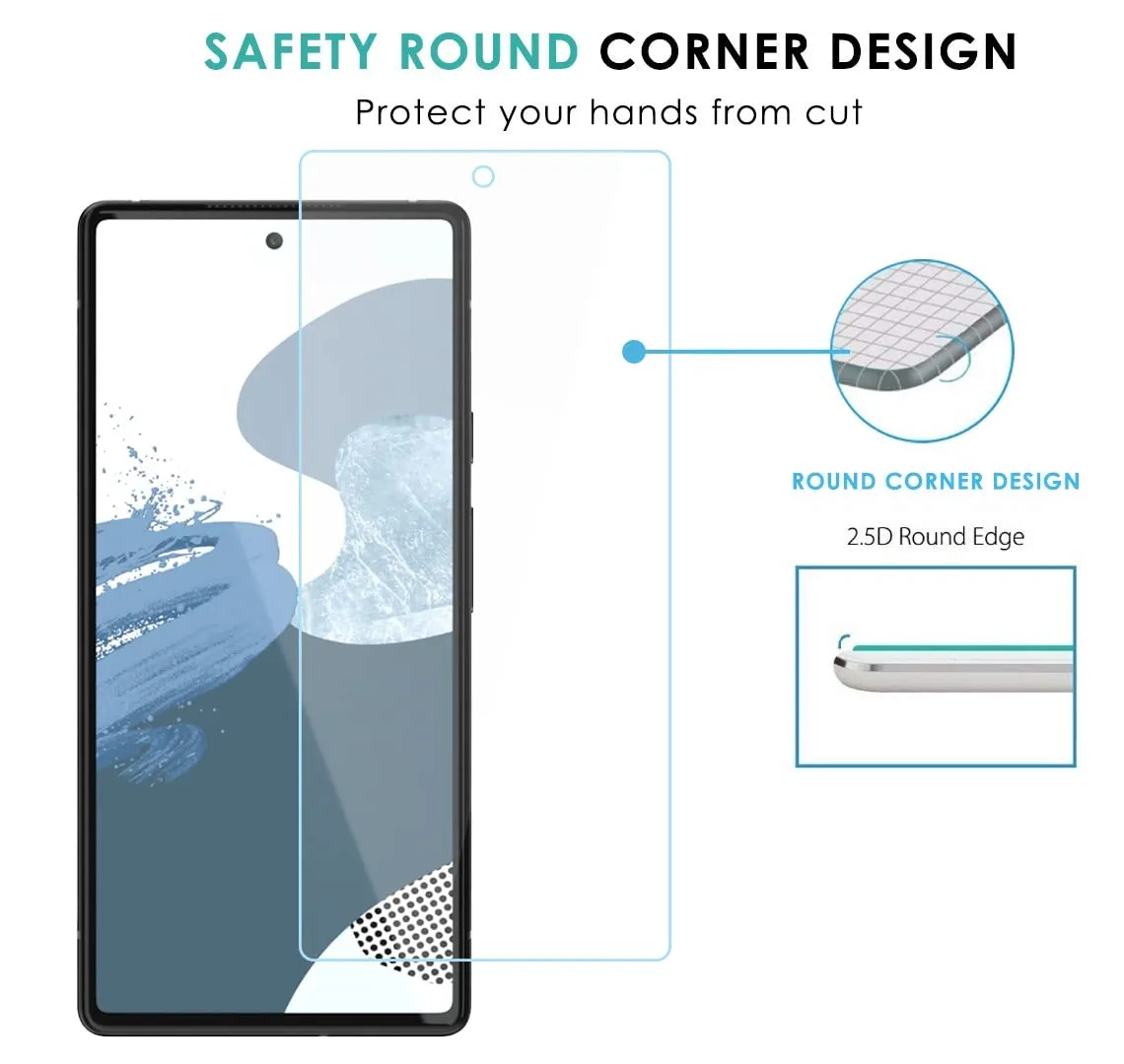 Google Pixel 6A Tempered Glass Screen Protector Guard | GLaS - 2 Pack