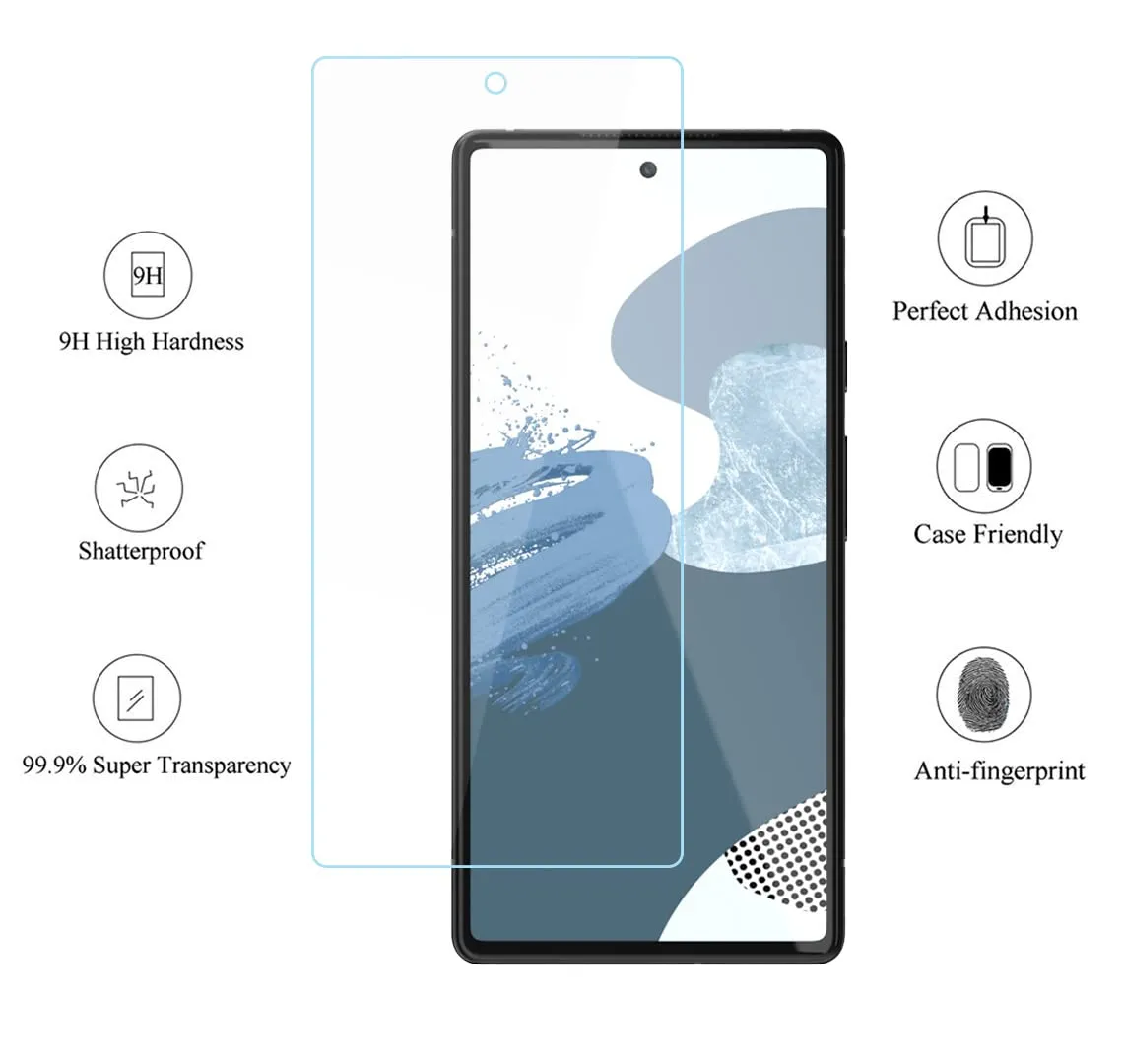 Google Pixel 6A Tempered Glass Screen Protector Guard | GLaS - 2 Pack