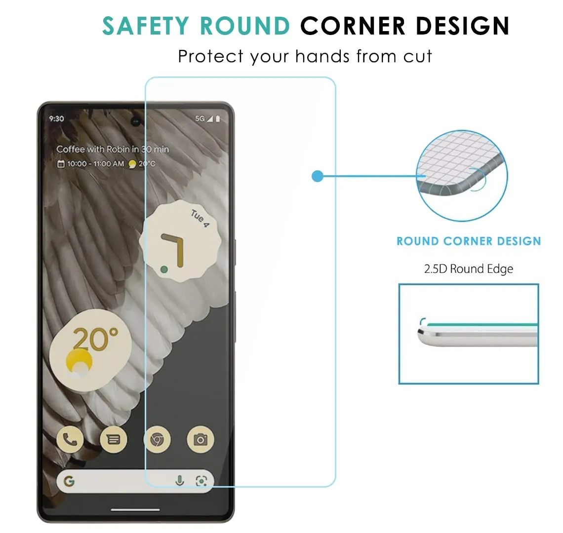 Google Pixel 7 Tempered Glass Screen Protector Guard | GLaS - 2 Pack