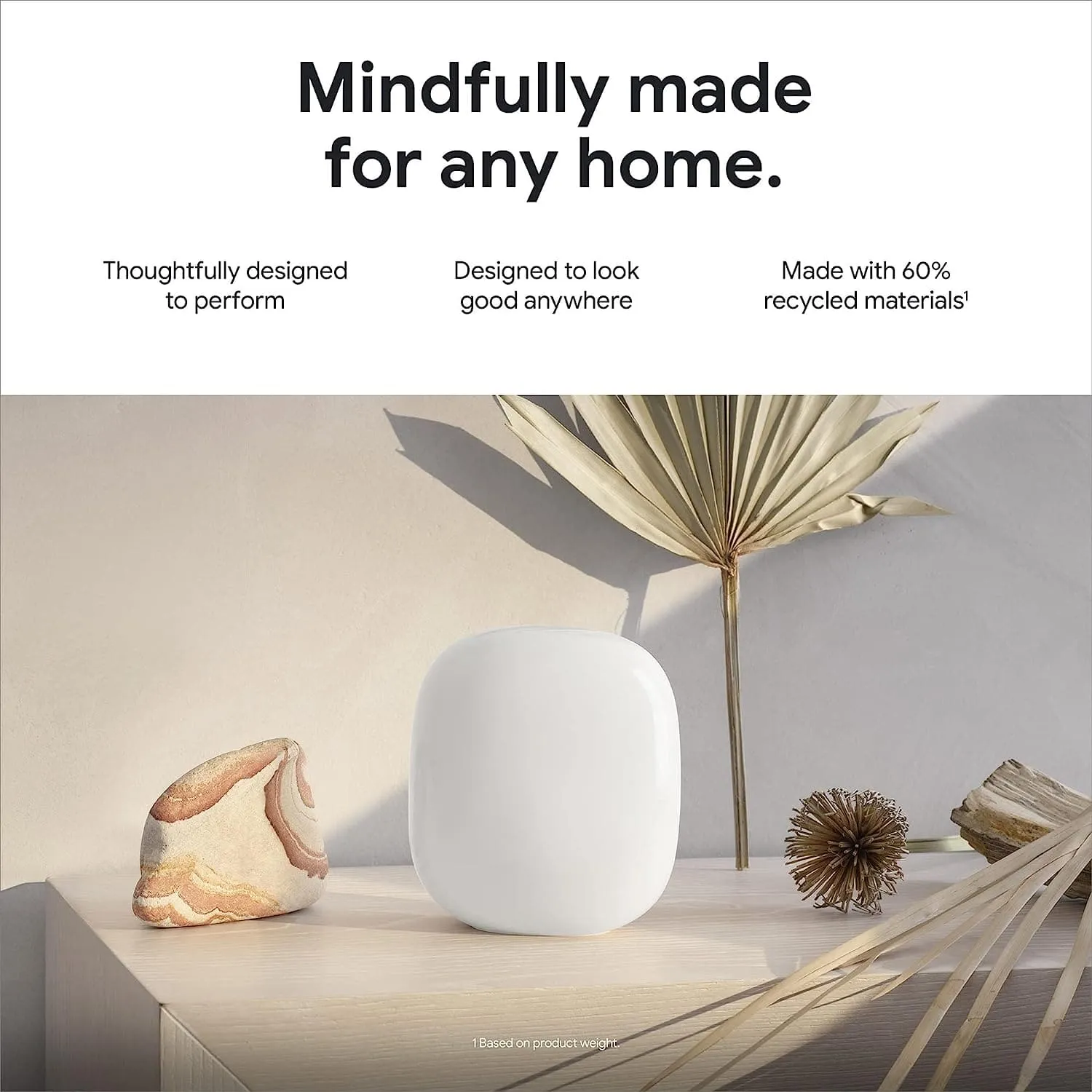 Google Wifi Pro Wi-Fi 6e Mesh Router (Snow) - Pack of 1