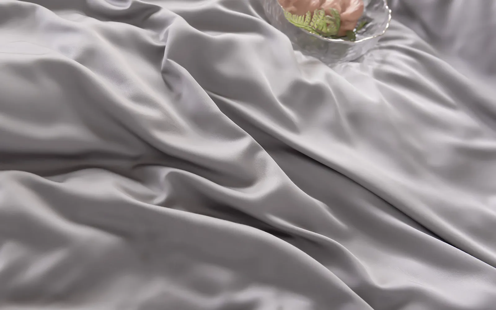 Grey King Size GF 100% Organic Bamboo 300tc Luxurious sateen weave Bedding Set Duvet Cover, Extra Deep 40cm Fitted Sheet, 2 x Pillow Cases