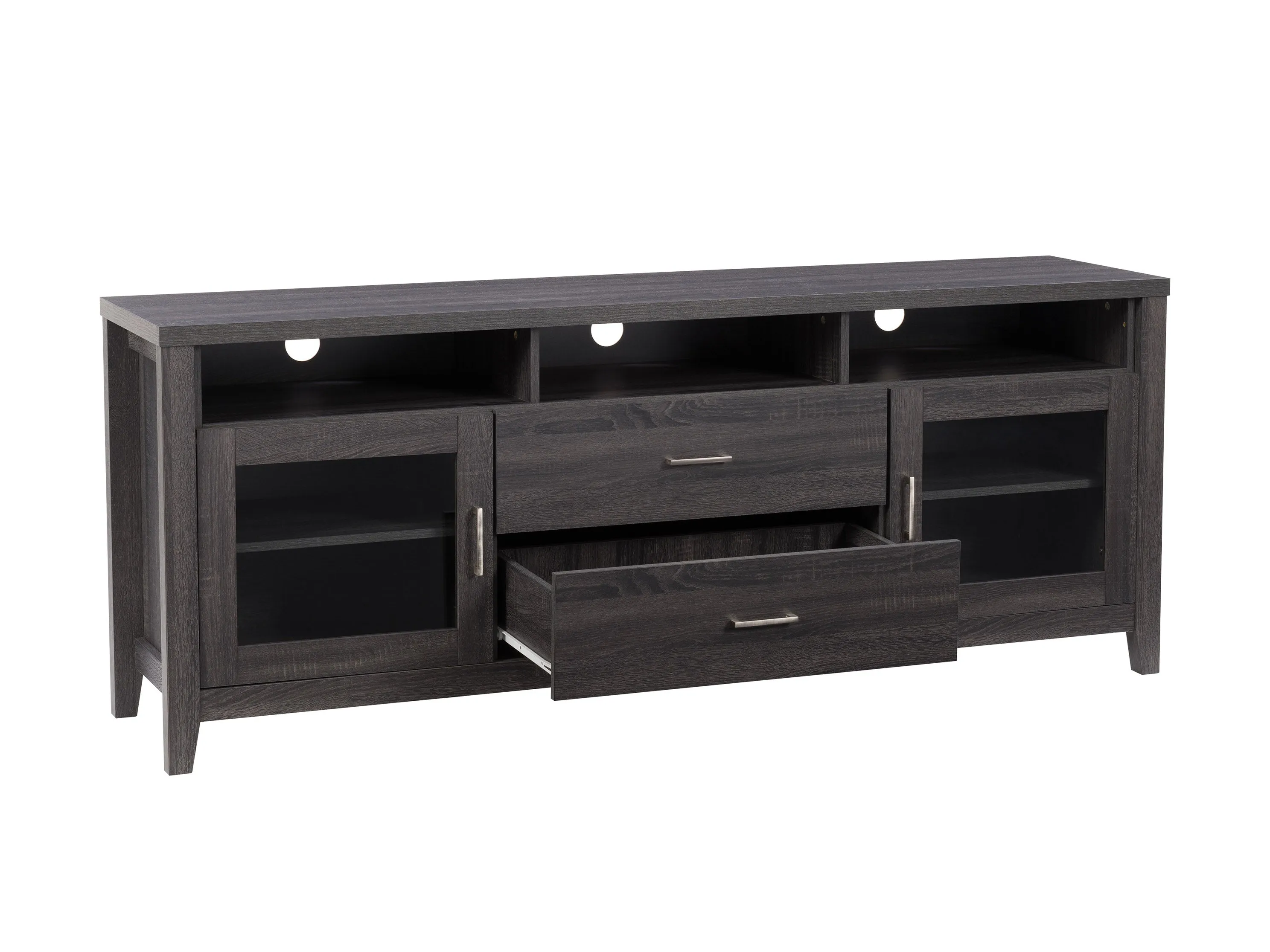 Grey Wood TV Stand, TVs up to 85"