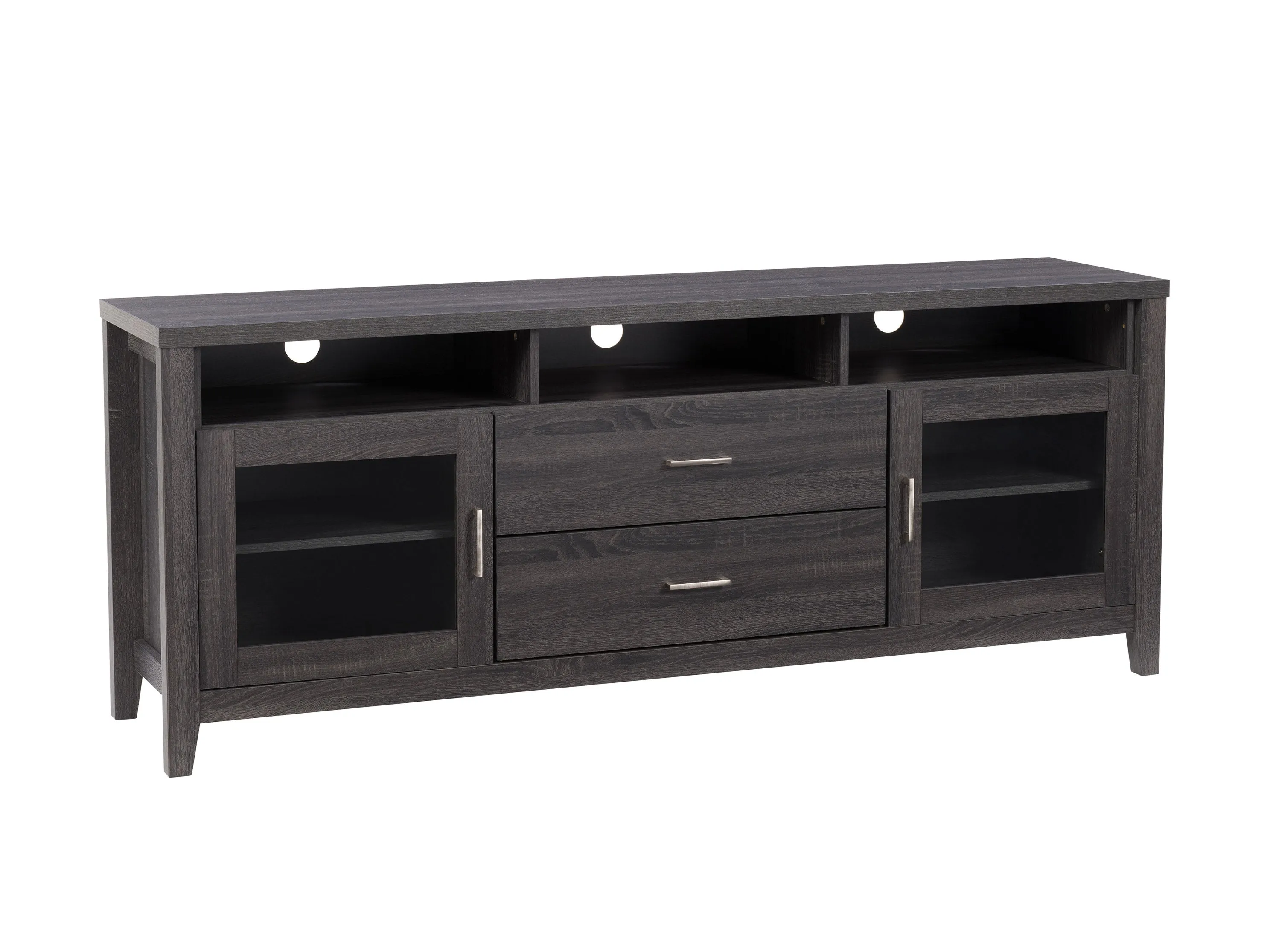 Grey Wood TV Stand, TVs up to 85"