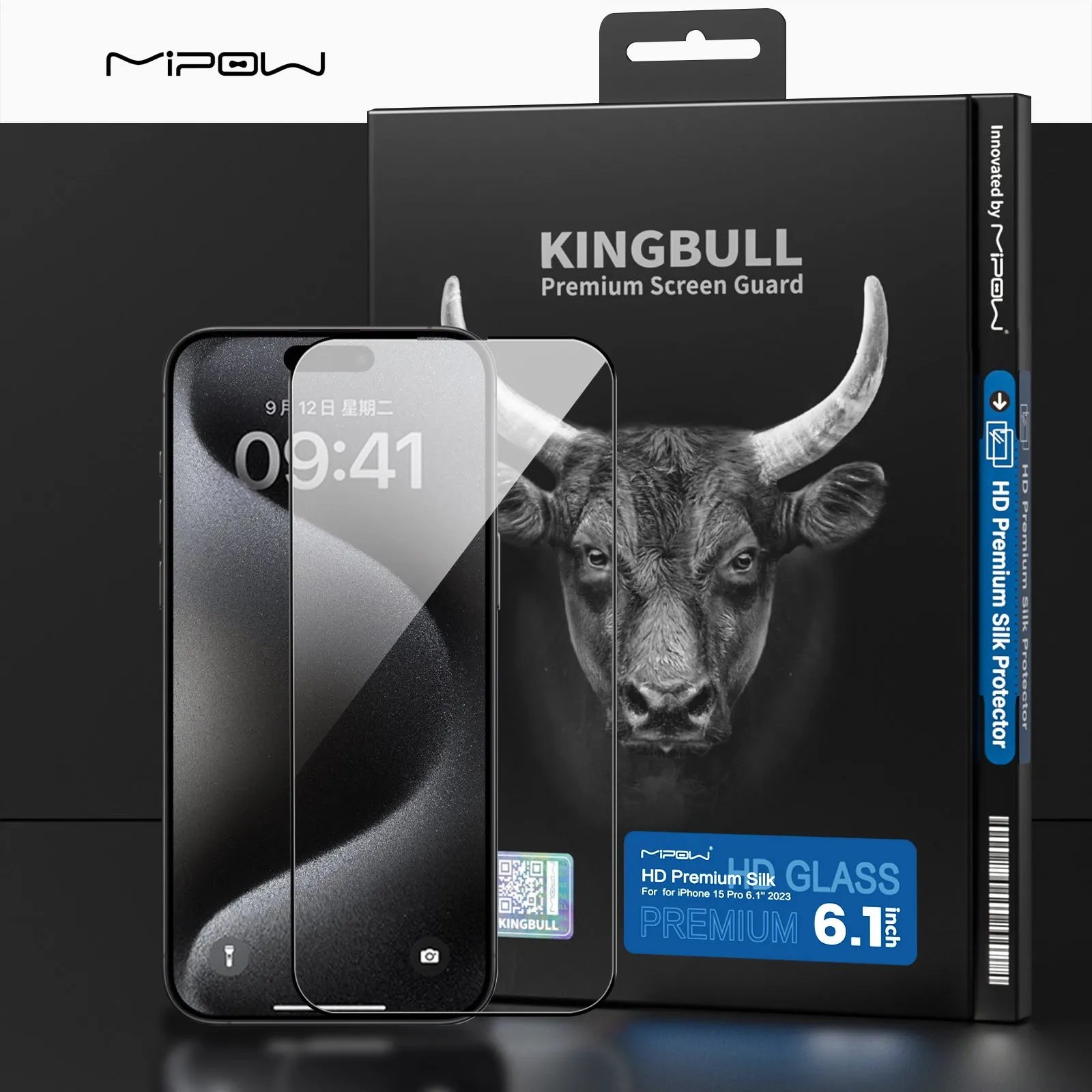 HD Premium Tempered Glass for iPhone 15/14