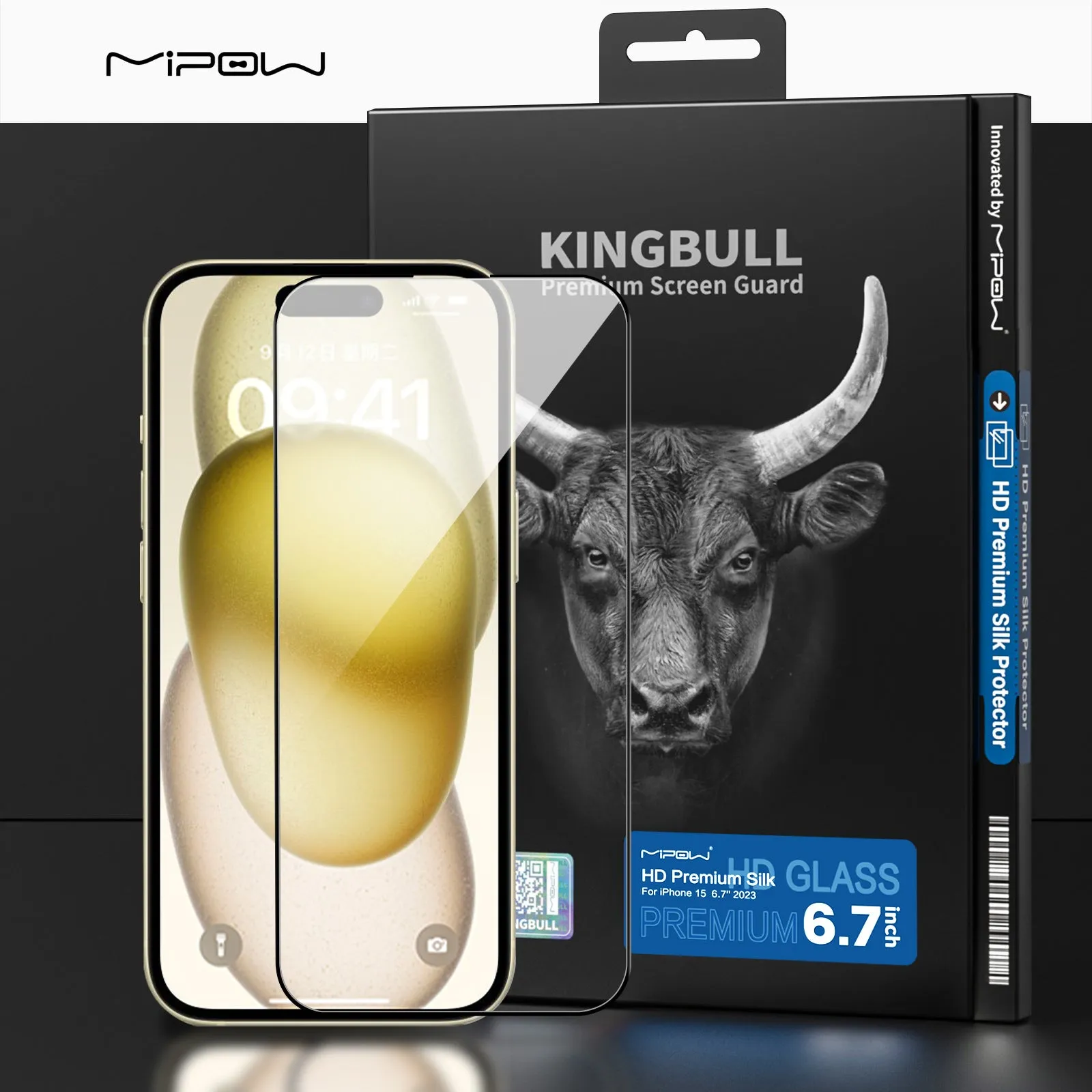 HD Premium Tempered Glass for iPhone 15/14