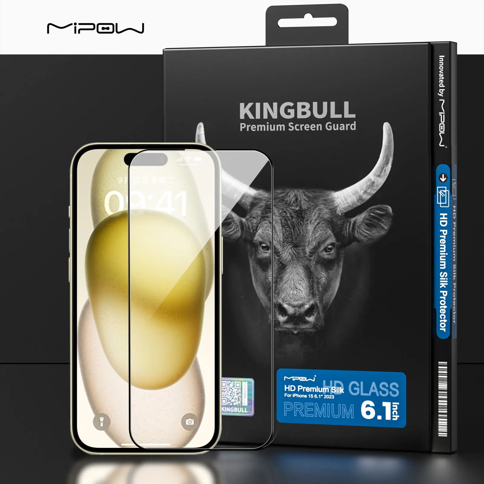 HD Premium Tempered Glass for iPhone 15/14