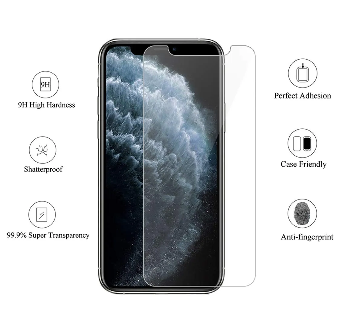 iPhone 11 Pro Max / XS Max Tempered Glass Screen Protector Guard | GLaS - 2 Pack
