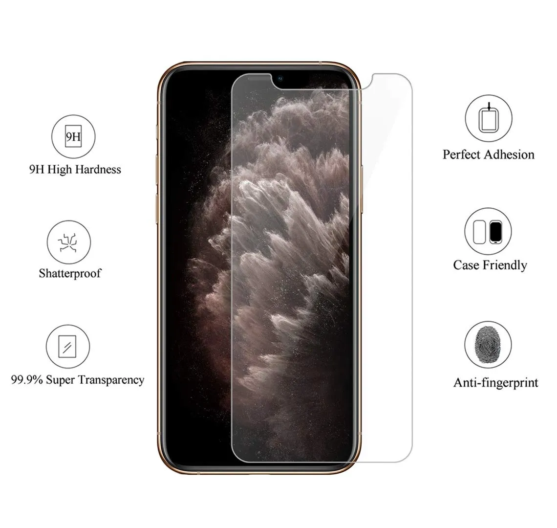iPhone 11 Pro / X / Xs Tempered Glass Screen Protector Guard | GLaS - 2 Pack