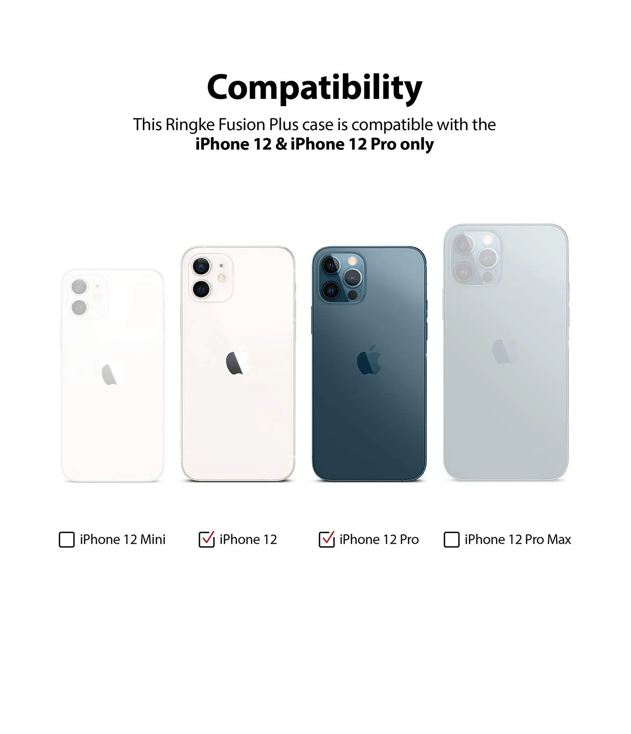 iPhone 12 / 12 Pro Back Cover Case | Fusion Plus - Clear