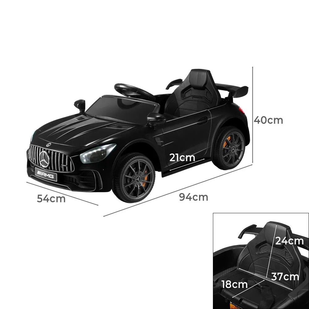 Kids Ride On Car Mercedes-Benz AMG GTR Licensed Remote Electric Toy Gift 12V Black