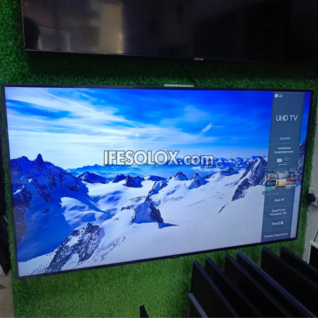 LG 65 inch 65UP81 ThinQ AI webOS Smart 4K UHD HDR TV with Bluetooth, Miracast, Apple AirPlay - Foreign Used