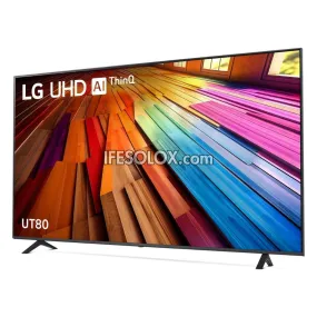 LG 75 Inch UT80 Series AI Thinq 4K UHD webOS Smart 2024 Frameless TV with 2 Years Warranty - Brand New