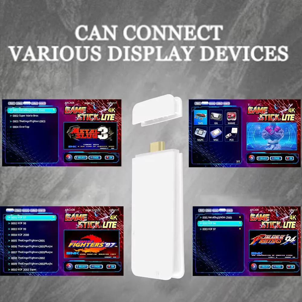M15 4K Pro Game Stick 64G 30000  Video Game Console 2.4G Double Wireless Controller 4K Retro Game TV
