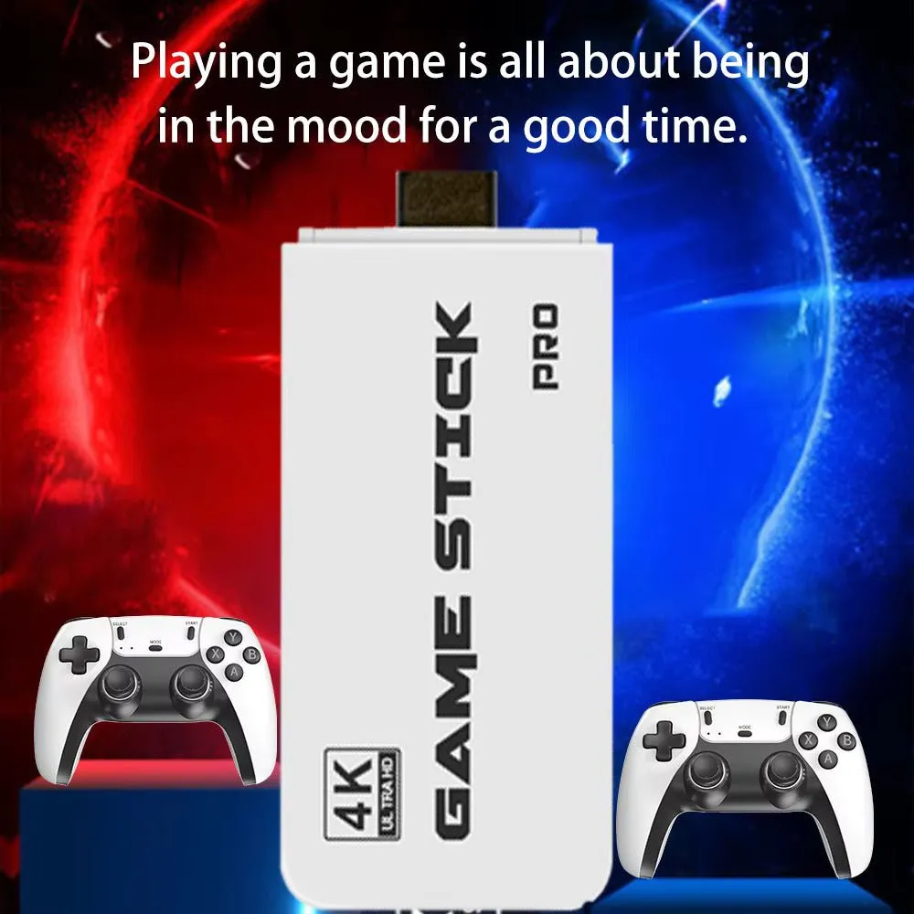 M15 4K Pro Game Stick 64G 30000  Video Game Console 2.4G Double Wireless Controller 4K Retro Game TV