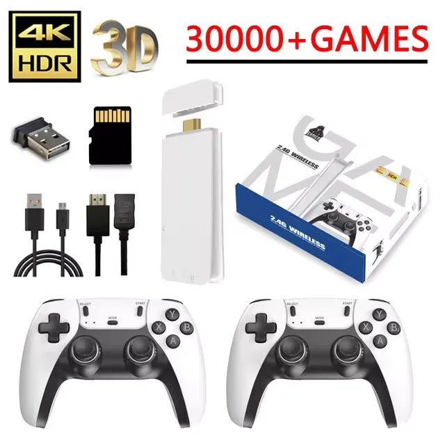 M15 4K Pro Game Stick 64G 30000  Video Game Console 2.4G Double Wireless Controller 4K Retro Game TV