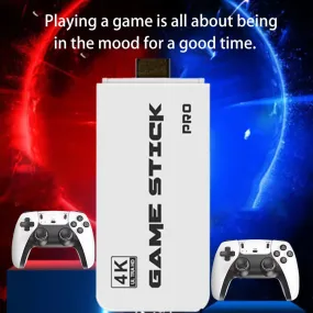 M15 4K Pro Game Stick 64G 30000  Video Game Console 2.4G Double Wireless Controller 4K Retro Game TV