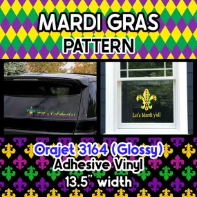 Mardi Gras Orajet 3164 Patterned Adhesive Vinyl (13.5" x 12")