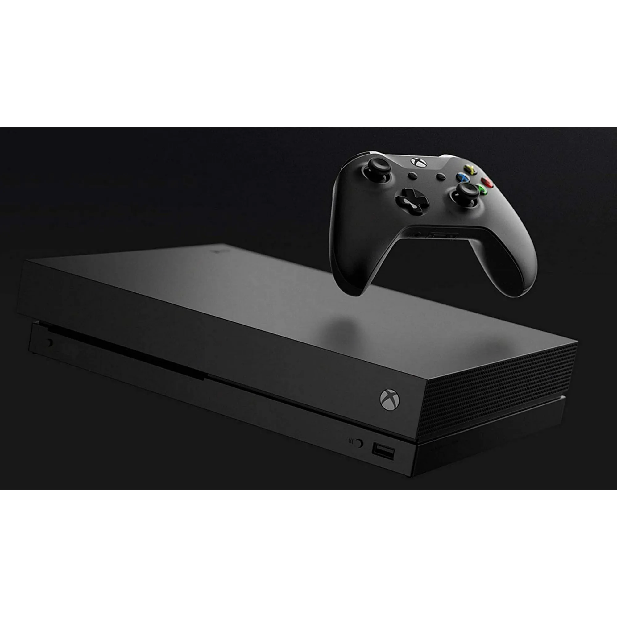 Microsoft Xbox One X 1TB Gaming Console Black with 2 Controller Included BOLT AXTION Bundle Used