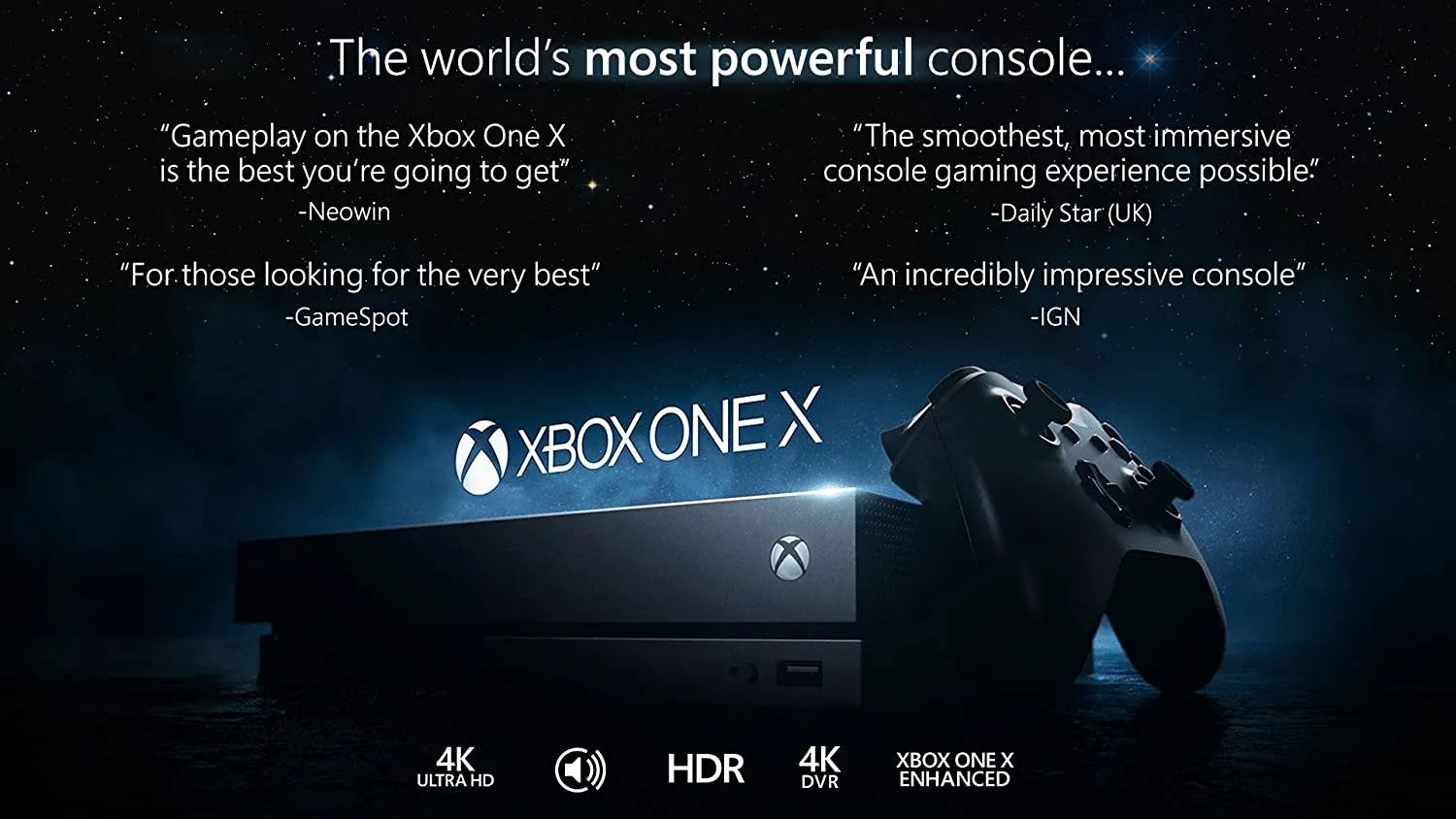 Microsoft Xbox One X 1TB Gaming Console Black with BOLT AXTION Bundle Like New