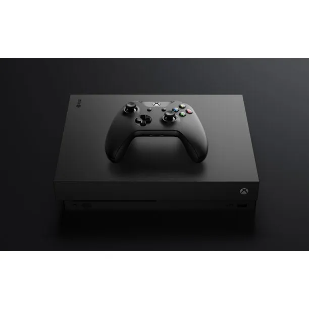 Microsoft Xbox One X 1TB Gaming Console Black with BOLT AXTION Bundle Like New