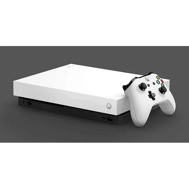 Microsoft Xbox One X 1TB Gaming Console White with 2 Controller Included BOLT AXTION Bundle Like New