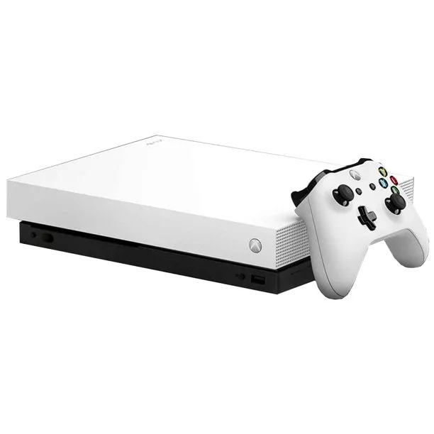 Microsoft Xbox One X 1TB Gaming Console White with BOLT AXTION Bundle Used