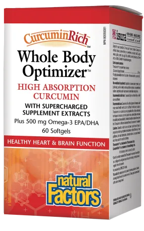 Natural Factors CurcuminRich Whole Body Optimizer 60 Softgels