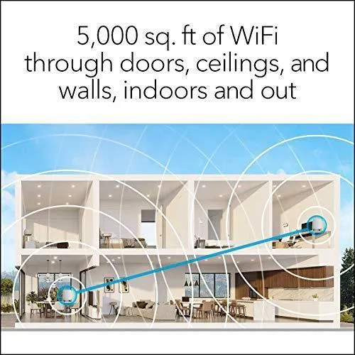NETGEAR Orbi Whole Home Tri-band Mesh WiFi 6 System (RBK752) – Router with 1 Satellite Extender | Coverage up to 5,000 sq. ft. and 40  Devices | AX4200 (Up to 4.2Gbps)