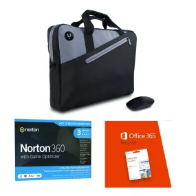 NGS Laptop Bag 15.6   Wireless Optical Mouse   M365   NORTON 360 | THE 365 BUNDLE