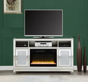 Noralie - TV Stand - Mirrored & Faux Diamonds