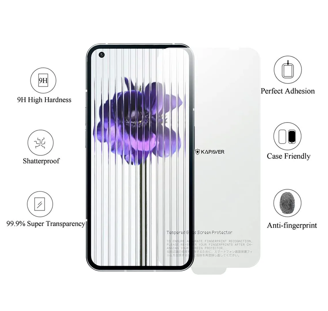 Nothing Phone 1 Tempered Glass Screen Protector Guard | GLaS - 1 Pack