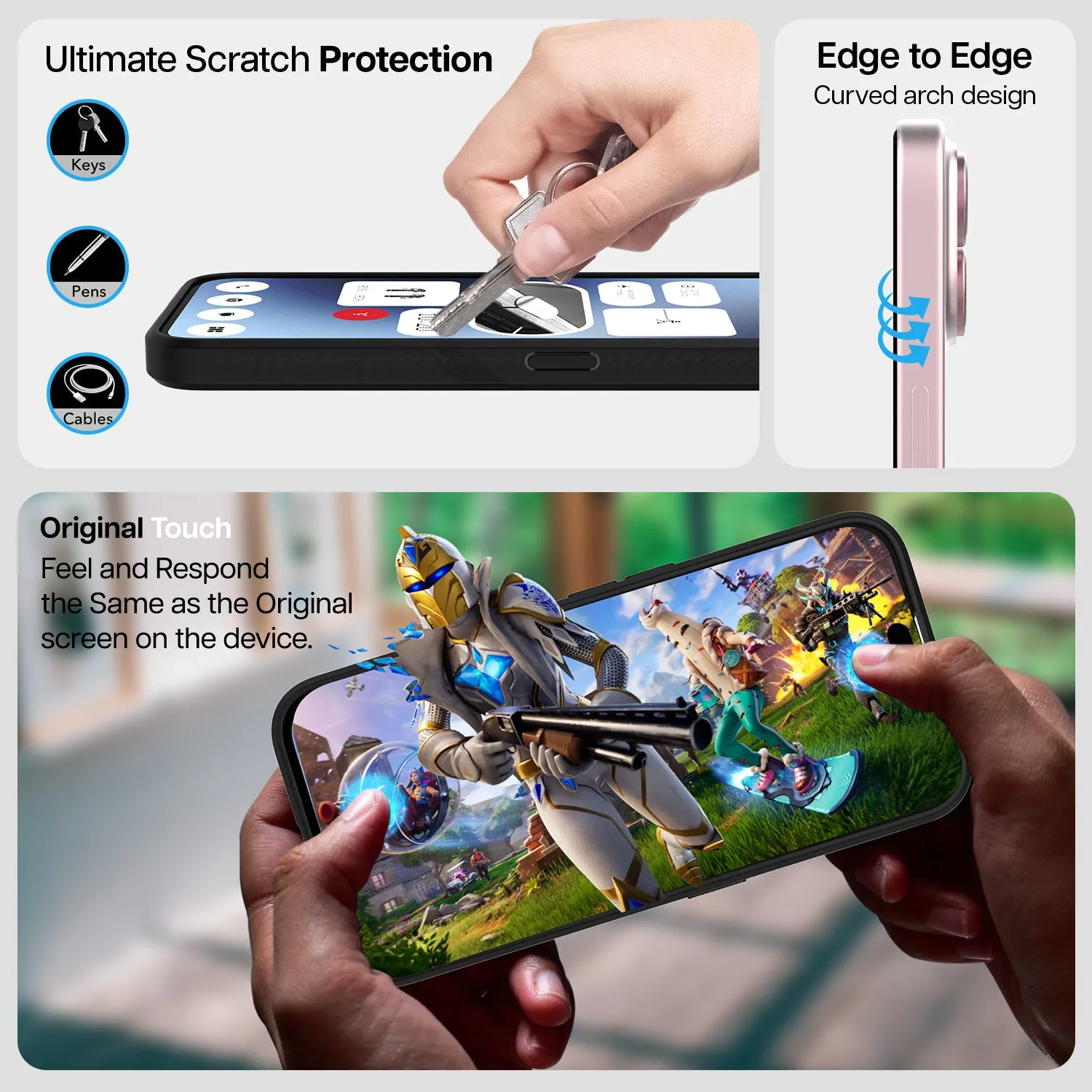Nothing Phone 2A / 2A Plus Tempered Glass Screen Protector Guard | Glass HD - 1 Pack