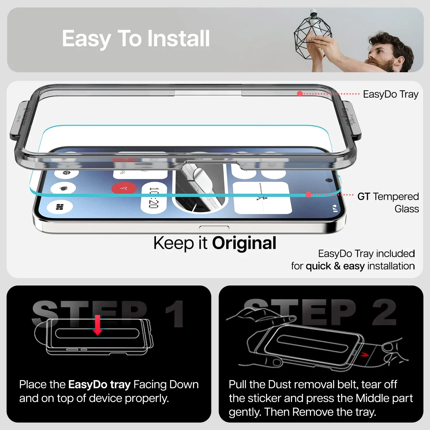 Nothing Phone 2A / 2A Plus Tempered Glass Screen Protector Guard | Glass HD - 1 Pack