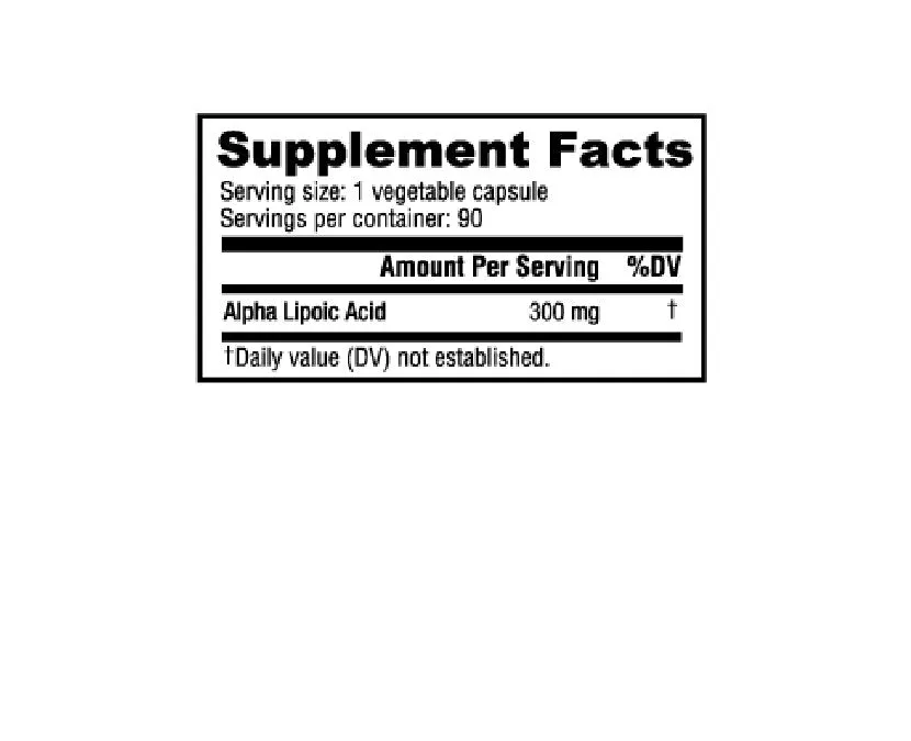 NutraBio- ALA- Alpha Lipoic Acid 90 Capsules