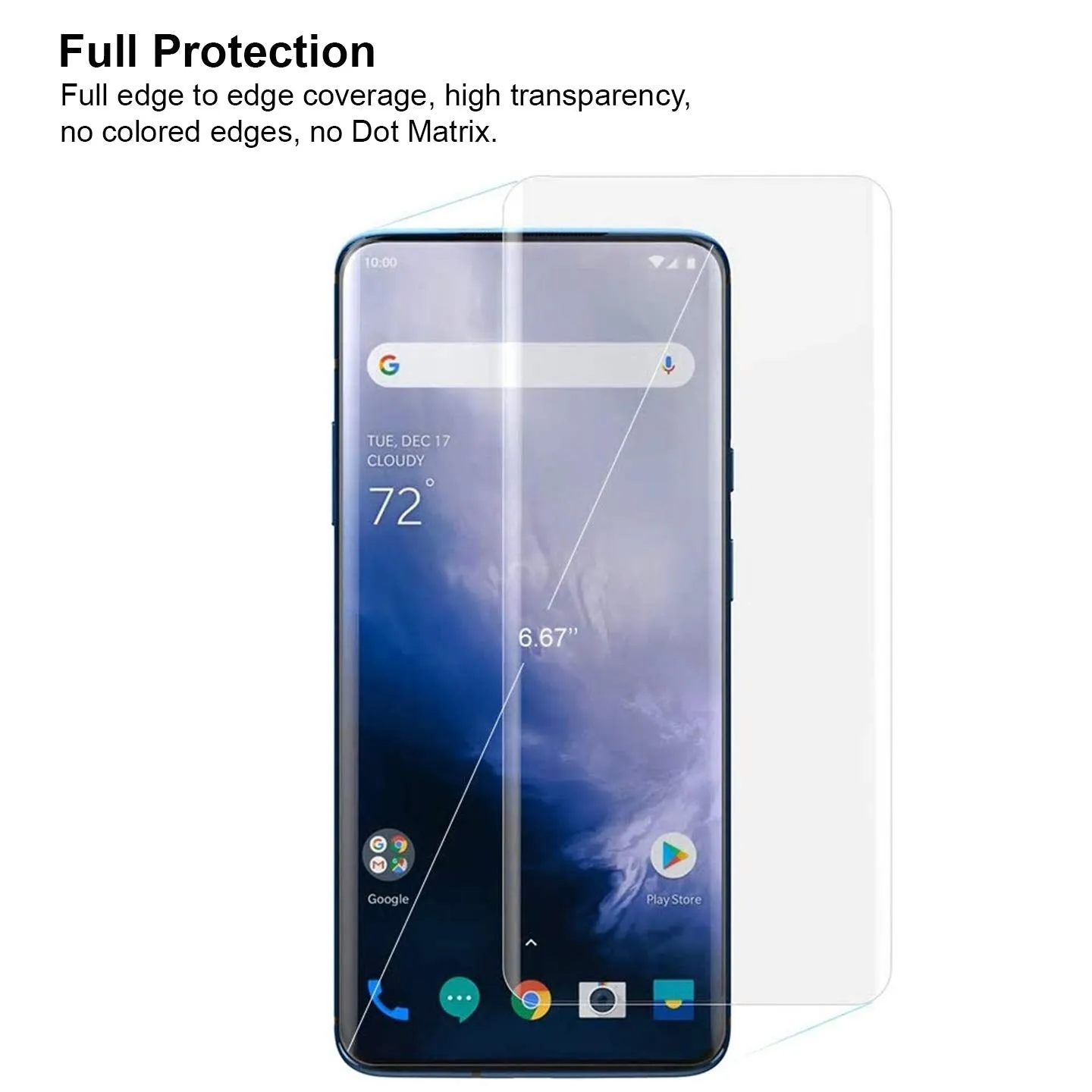 OnePlus 7 Pro/OnePlus 7T Pro Tempered Glass Screen Protector Guard | GLaS - 1 Pack