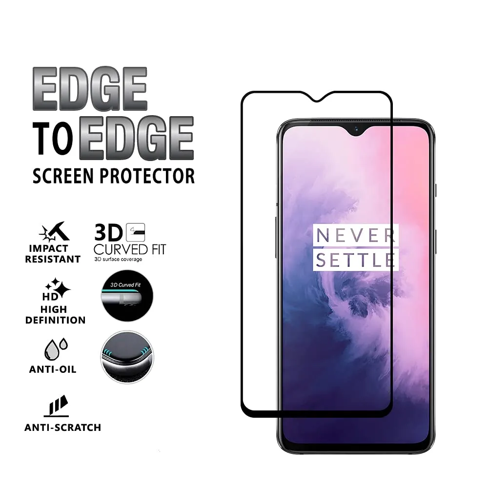 OnePlus 7 Tempered Glass Screen Protector Guard | EDGE TO EDGE - 1 Pack