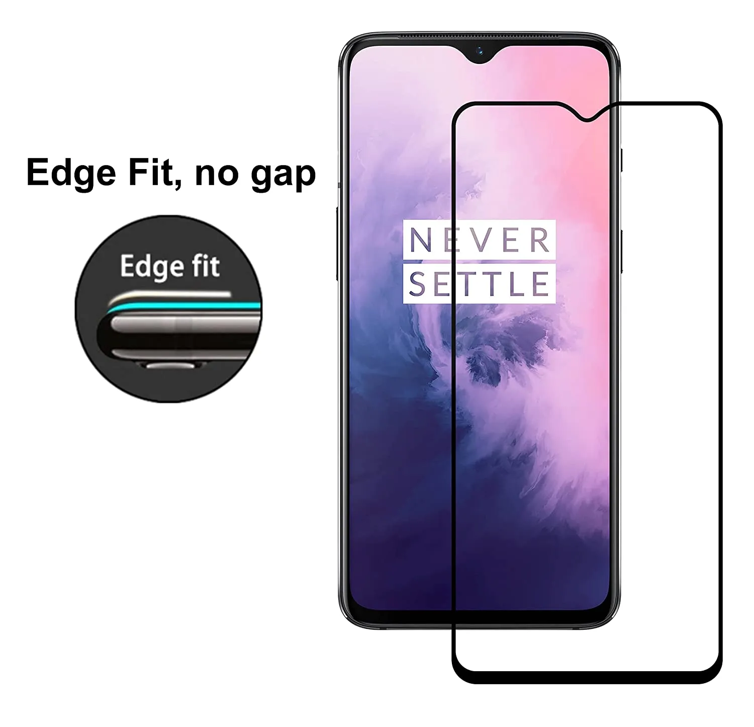 OnePlus 7 Tempered Glass Screen Protector Guard | EDGE TO EDGE - 1 Pack
