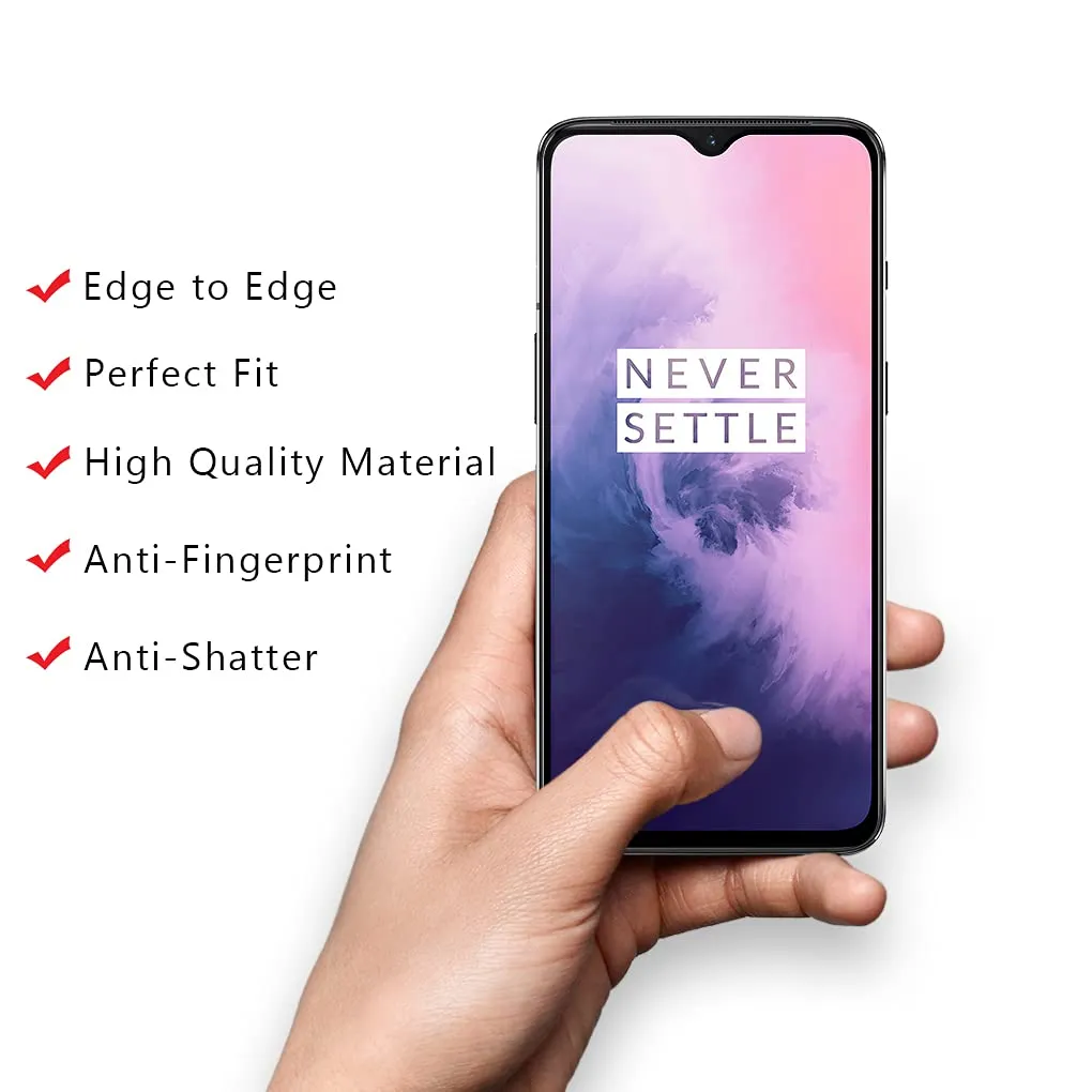 OnePlus 7 Tempered Glass Screen Protector Guard | EDGE TO EDGE - 1 Pack
