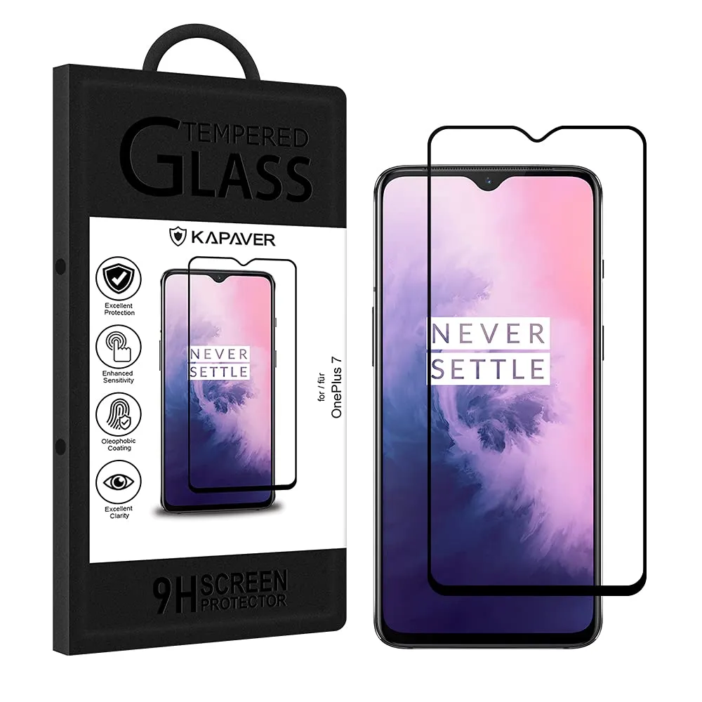 OnePlus 7 Tempered Glass Screen Protector Guard | EDGE TO EDGE - 1 Pack