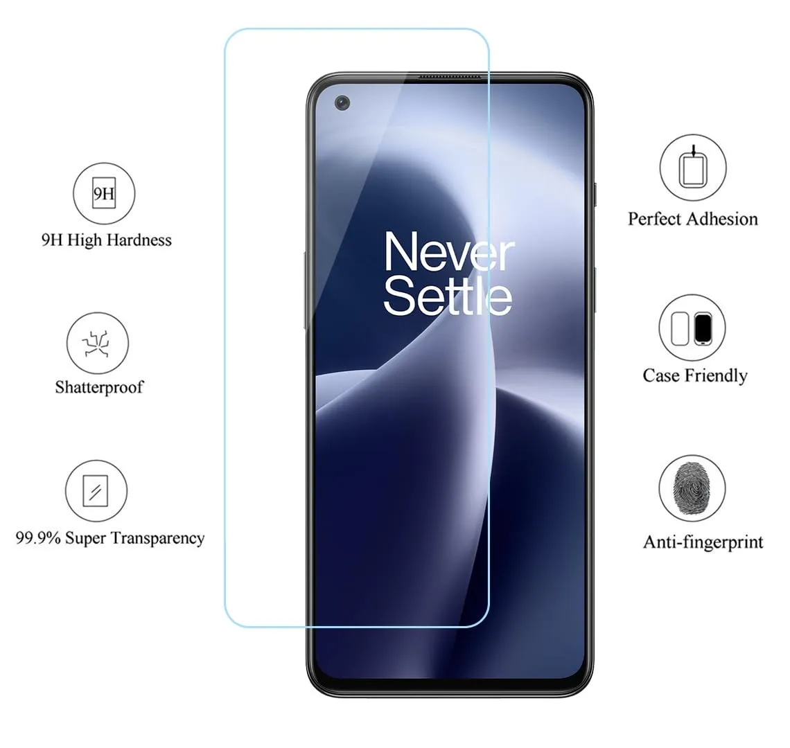 OnePlus Nord 2T Tempered Glass Screen Guard Edge-to-Edge - 2 PACK