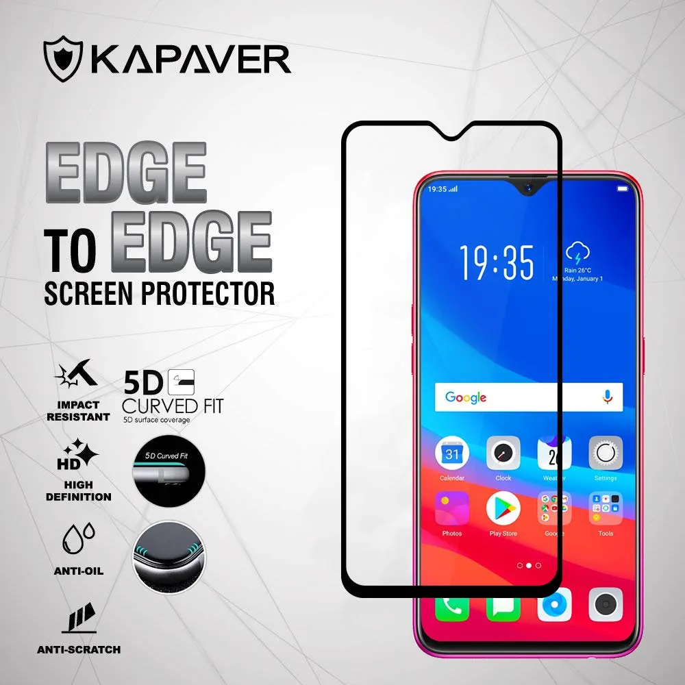 Oppo Realme 2 Pro Tempered Glass Screen Protector Guard | EDGE TO EDGE - 1 Pack