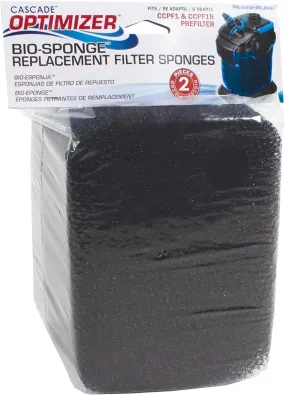 Penn Plax Replacement Coarse Bio-Sponges for Cascade and Reptology Optimizer Pre-Filters (2 Pack)
