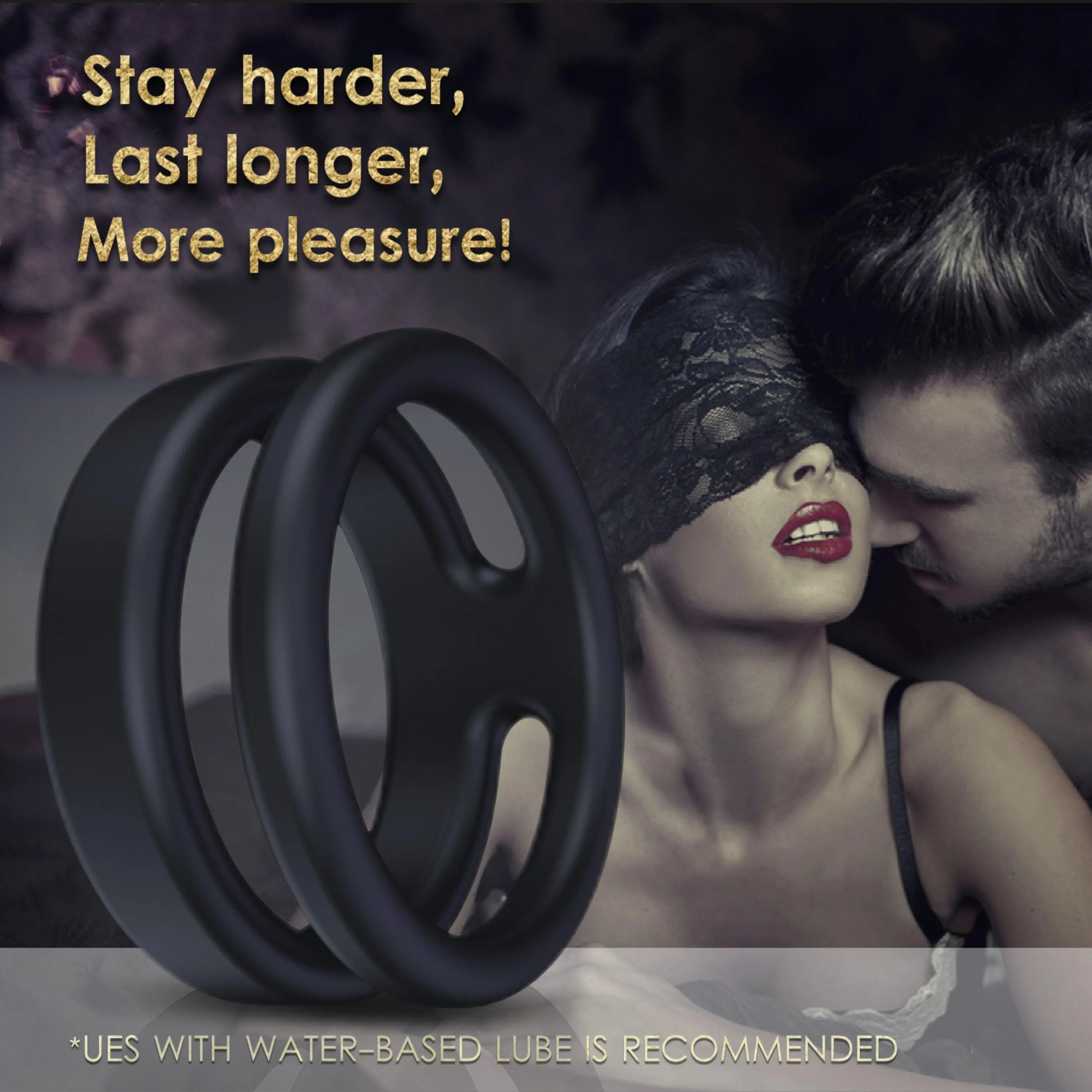 PHANXY Silicone Dual Penis Ring Adjustable Cock Ring 118-4