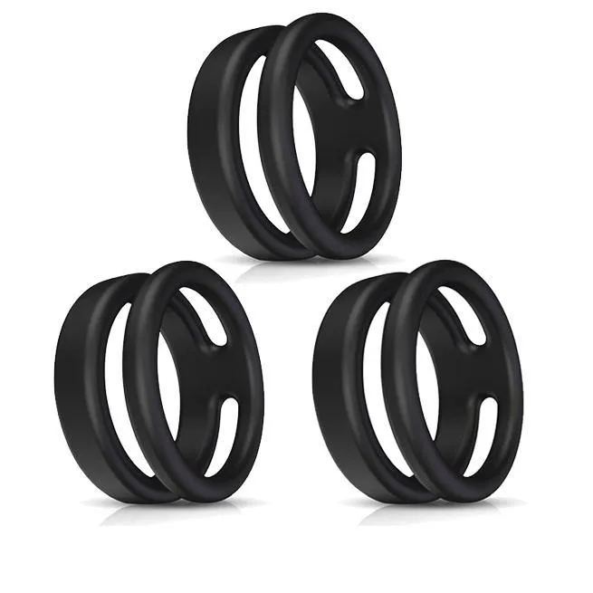 PHANXY Silicone Dual Penis Ring Adjustable Cock Ring 118-4