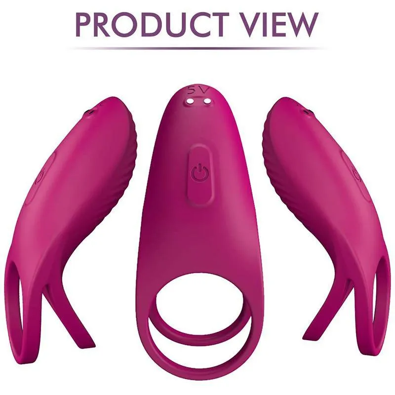 PHANXY Adjustable Double Ring Vibrating Penis Ring - Enhanced Pleasure Cock Ring for Maximum Comfort and Stimulation